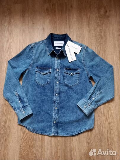 Новая оригинальная джинсовая рубашка Calvin Clein