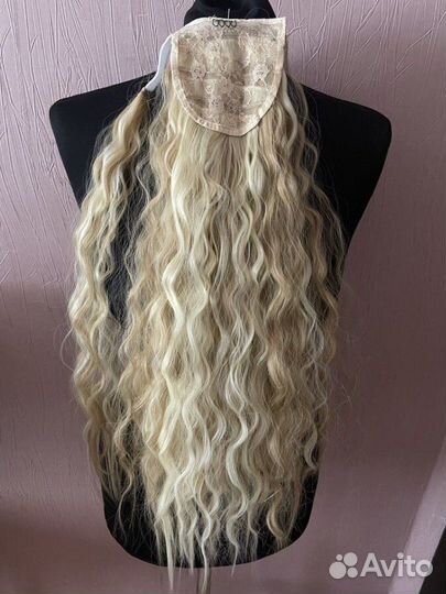 Накладной хвост блонд
