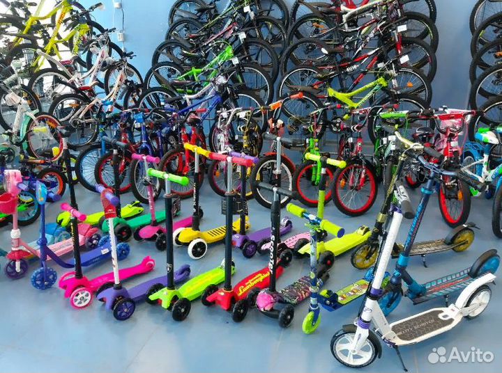 Велосипеды, самокаты, запчасти, вело сервис