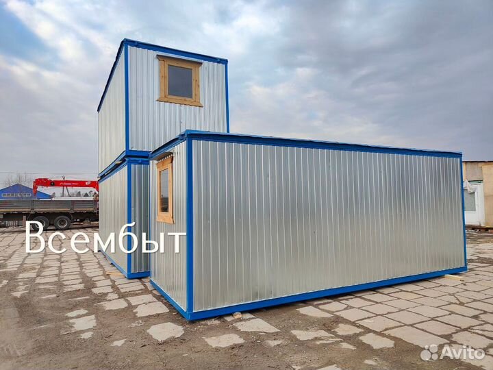 Бытовка металлическая с выбором окон