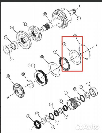 Пластина муфты кпп CAT 432