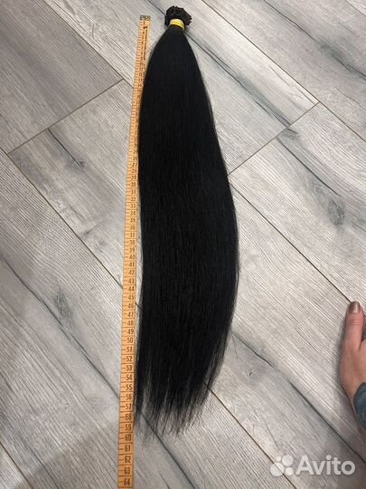 Волосы на капсулах 60 см натурал