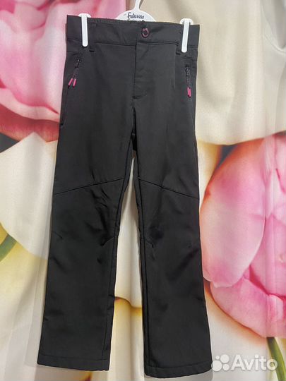 Теплые брюки на девочку