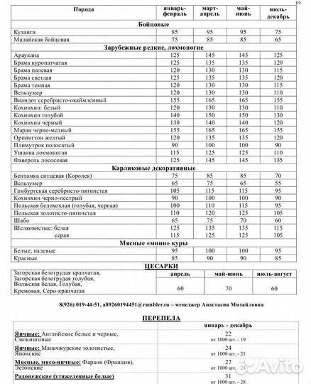 Генофонд Сергиев Посад инкубационное яйцо