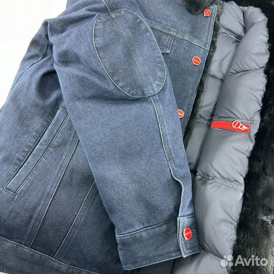 Джинсовая пуховая куртка kiton