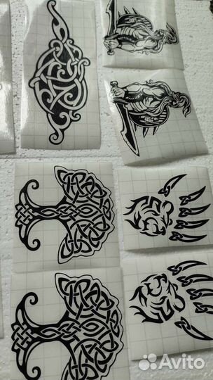 Наклейки для травления на топорах славянские