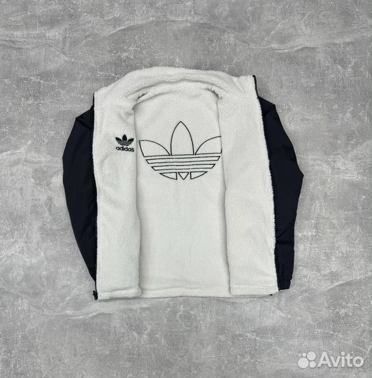 Куртка adidas барашка двухсторонняя