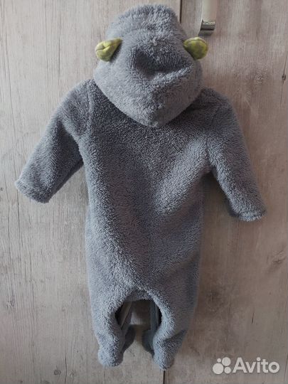 Комбинезон плюшевый 50-56 теплый мягкий уютный