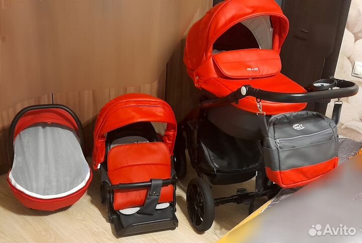 Rant Aura 3в1, коляска в экокоже