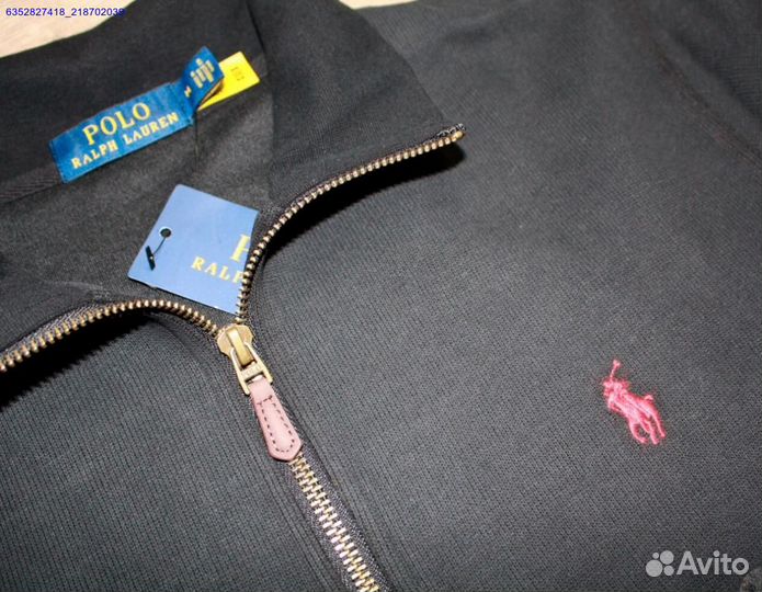 Polo Ralph Lauren джемпер полузамок черный (Арт.19936)