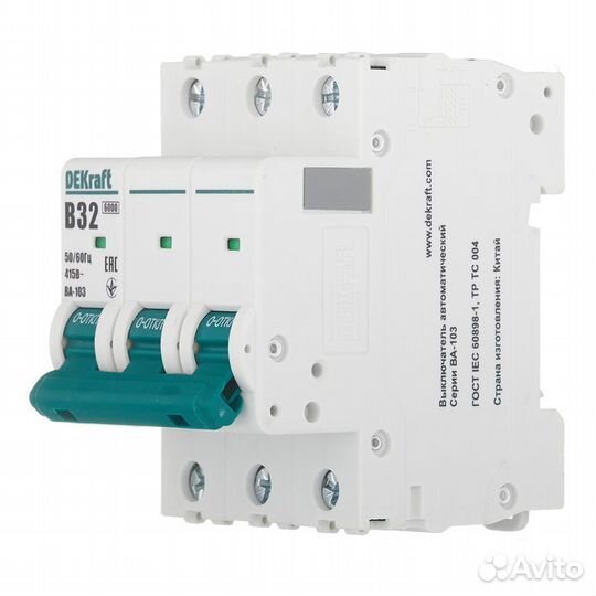 Автоматический выключатель BA-103 (12244DEK) 3P 32