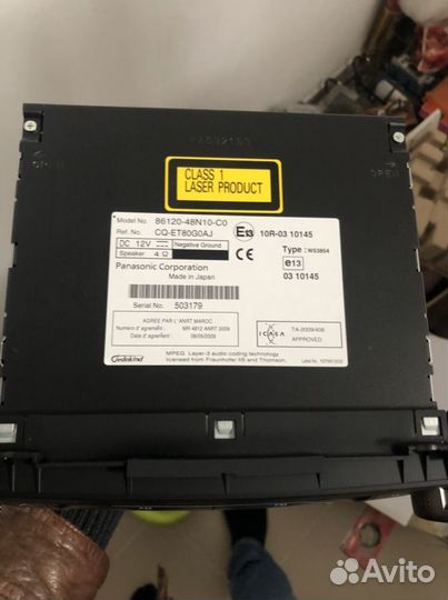 Штатная магнитола на highlander 86120-48n10-c0