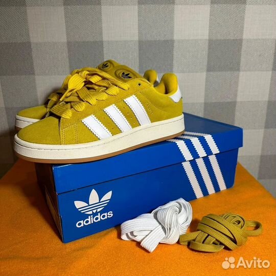 Кроссовки adidas campus 00s женские желтые