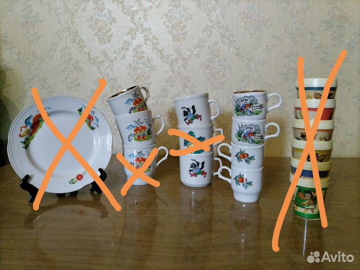 Детские фарфоровые наборы посуды СССР