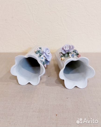 Две парные вазы с лепным фарфором, 1996год