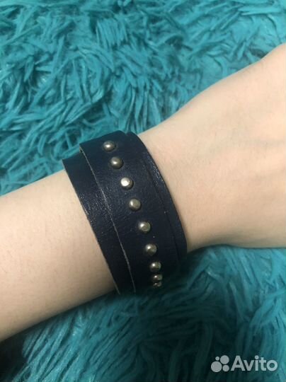 Браслет кожаный The black quail