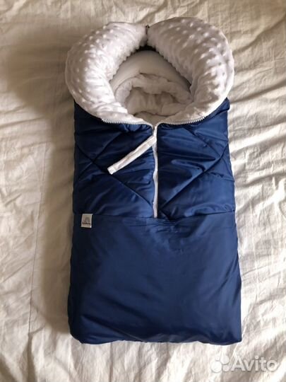 Конверт зимний для новорожденного до года. кокон