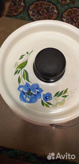 Бидон и блюдо эмалированные СССР новый набор