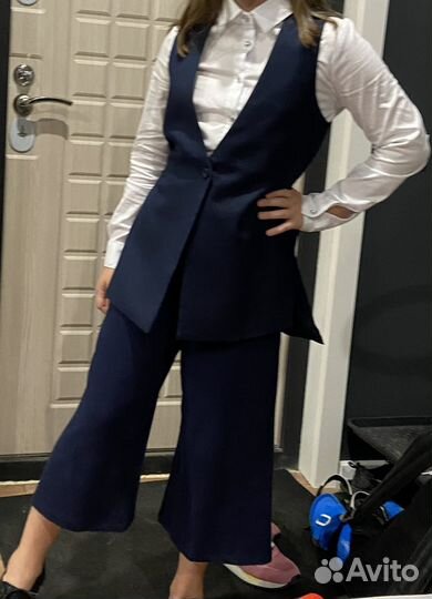 Школьная форма button blue