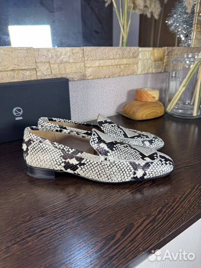 Лоферы змеиные 41р Эконика оригинал новые