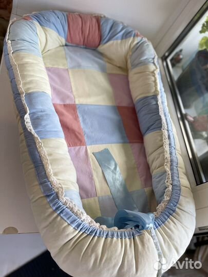 Кокон для новорожденных подушка позиционер