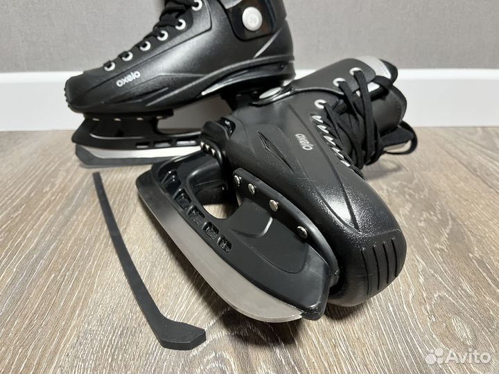 Коньки ледовые мужские черные oxelo
