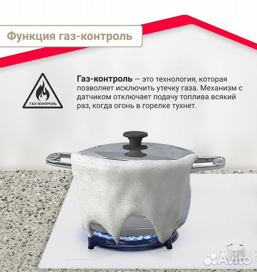 Газовая варочная панель 4 конфорки новая