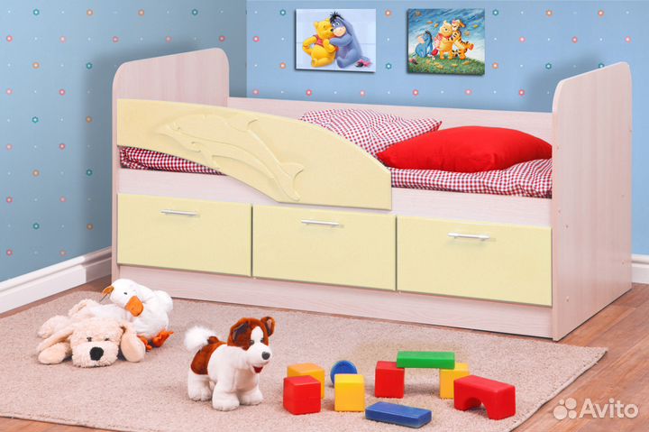 Кровать детская с ящиками