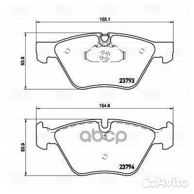 Колодки тормозные BMW E60 1.8-3.0 03- передние