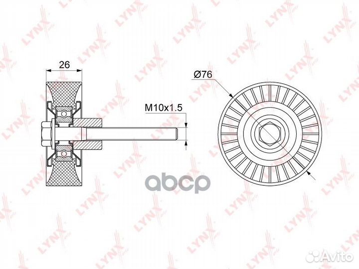 Ролик ремня приводного VAG 1.4/1.6 05- PB-7125