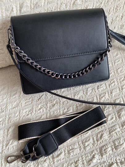 Сумка женская кросс боди из эко кожи черная