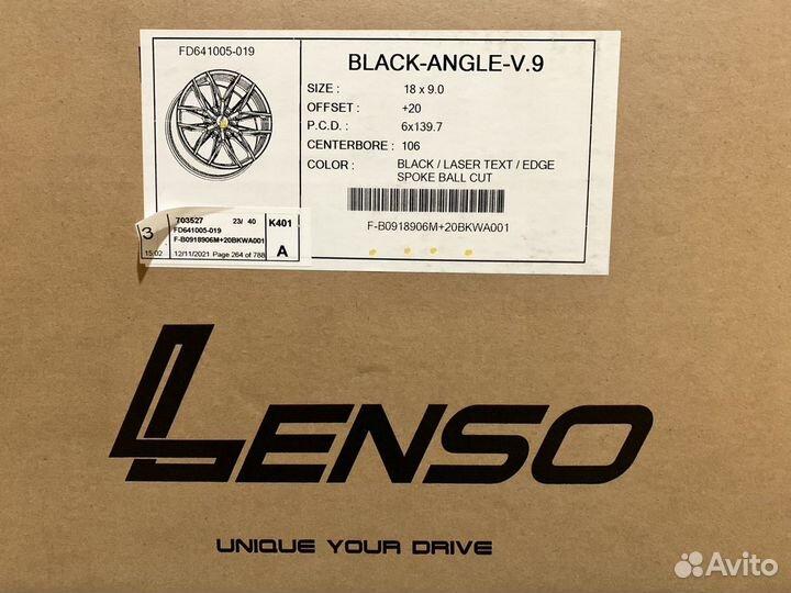 Литые диски Lenso 18х9.0 / 6х139.7 black-angel V.9