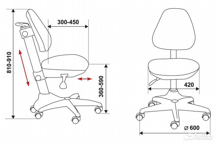 Кресло детское Бюрократ KD-2