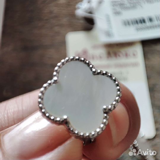 Серьги van cleef серебро