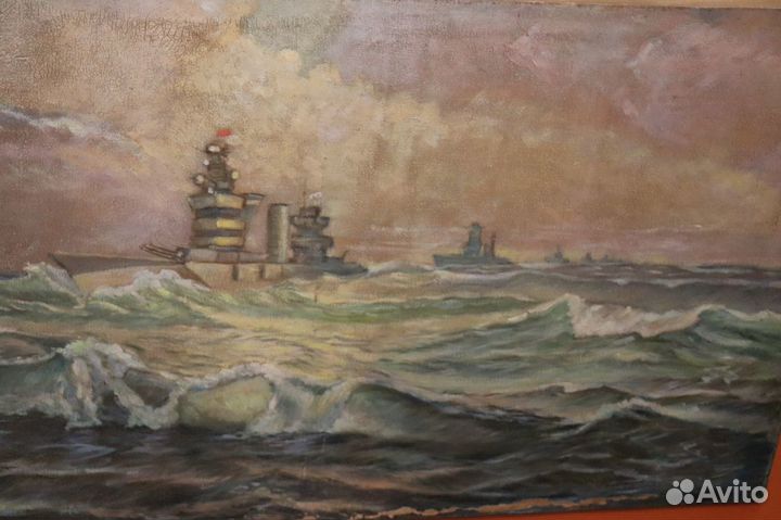 Старая картина Флот Вмф Корабли СССР