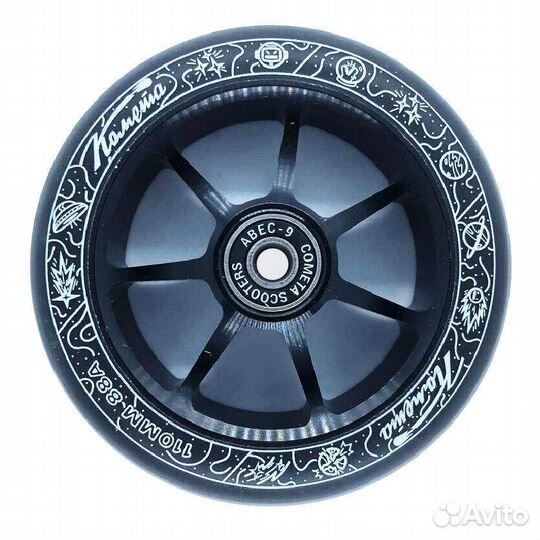 Колесо самокат Комета Старт 120/30 Черный / Черный