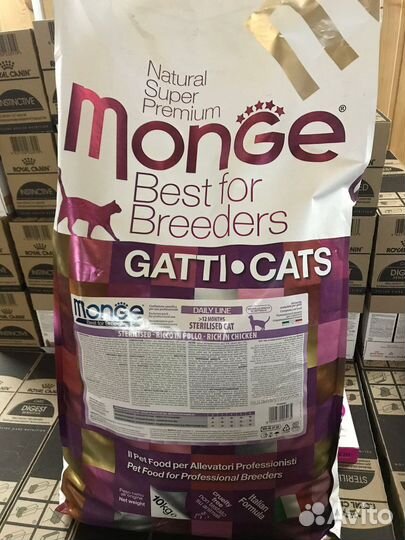 Сухой корм для стер. кошек Монж с курицей 10 кг