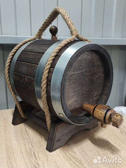 Дубовая бочка на 5 литров состаренная