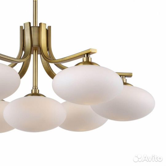 Люстра подвесная металл и стекло современная