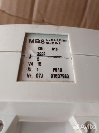 Трансформатор тока KBU 816 2500/5A 15VA