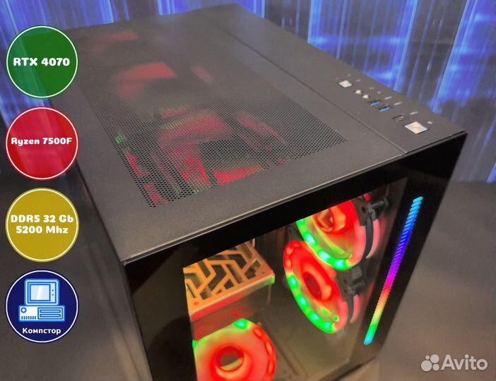 Игровая система AMD7500F-RTX4070-32DDR5-GKH805-B650