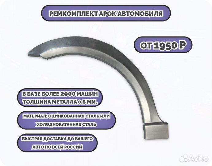 Ремонтные арки (ремкомплект) на машину