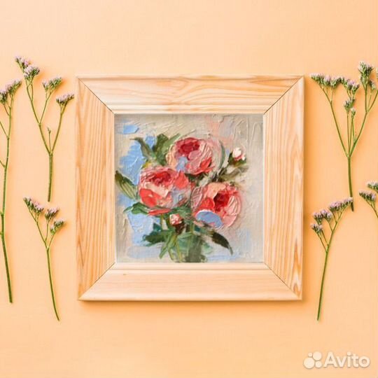 Картина маслом цветы 