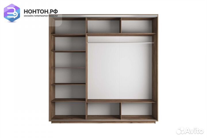 Шкаф-купе 3-х дверный Нонтон фото №1017 / крафт та