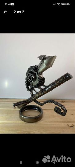 Скульптура из металла хамелеон