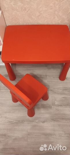 Детский стол и стул IKEA