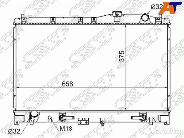 Радиатор honda inspire/saber/ascot/rafaga/acura