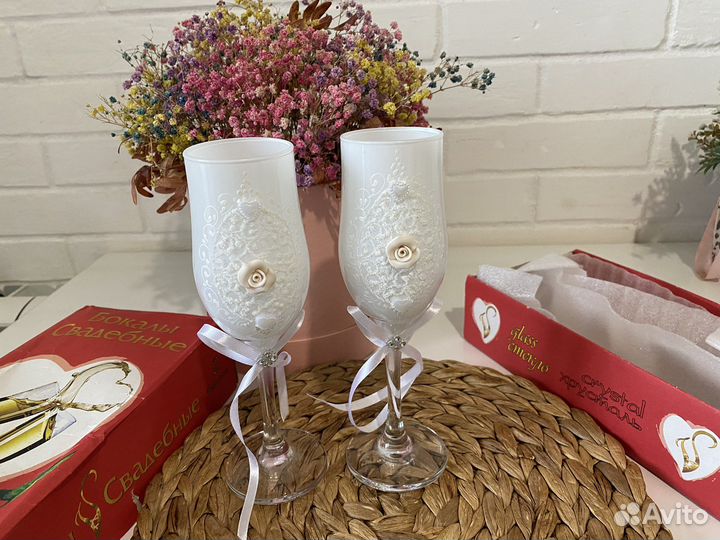 Свадебные бокалы новые
