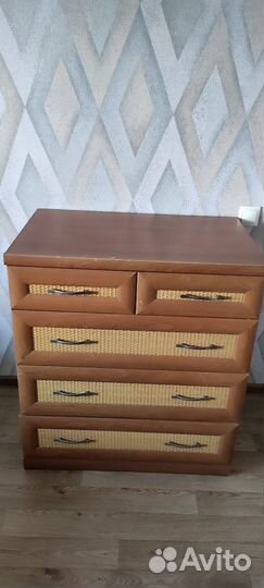 Комод лазурит ротанга