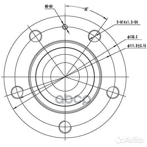 Ступица задняя зад лев audi A3/TT WH-1170;I